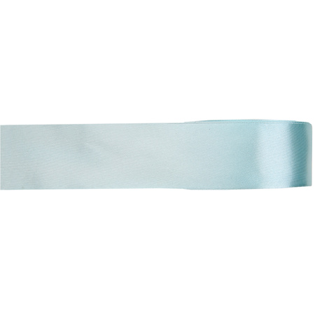 1x Hobby/decoration light blue satin ribbons 1,5 cm/15 mm x 25 meters