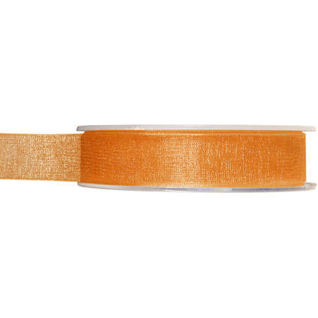 Satijn sierlint pakket - bruin/oranje/rood - 1,5 cm x 20 meter - Hobby/decoratie/knutselen