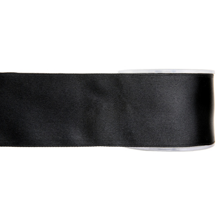 Satijn sierlint pakket - zwart/mintgroen - 2,5 cm x 25 meter - Hobby/decoratie/knutselen