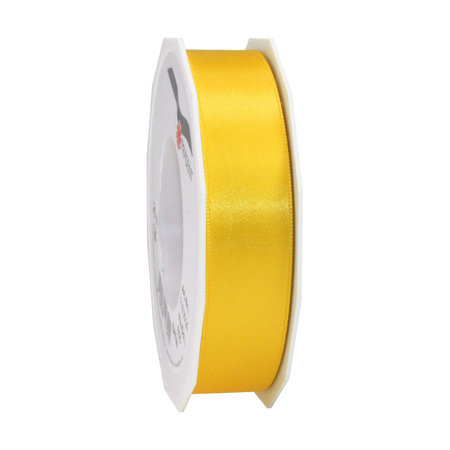 Luxery satin ribbon 2.5cm x 25m - black and yellow