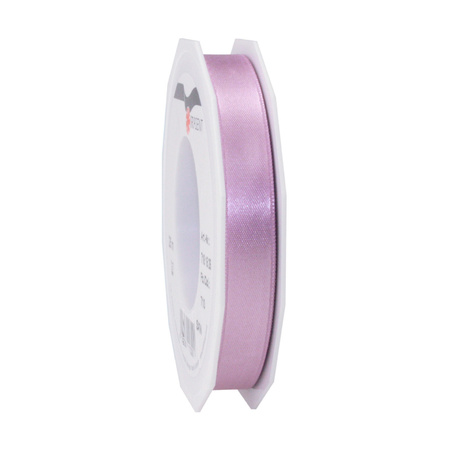 1x Luxury Hobby/decoration lilac pink satin ribbons 1,5 cm/15 mm x 25 meters