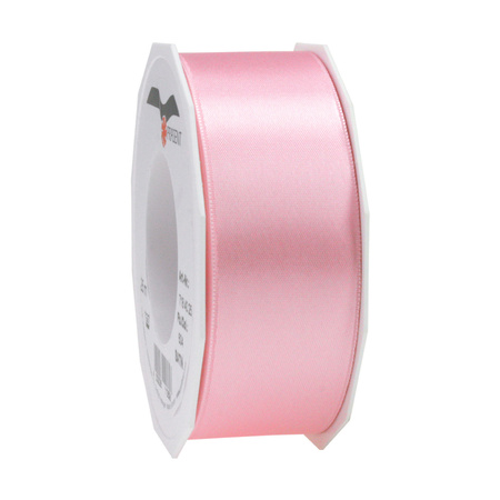 1x Luxury Hobby/decoration pink pink satin ribbons 4 cm/40 mm x 25 meters