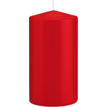 Stompkaarsen set van 3x stuks rood 10-12-15 cm