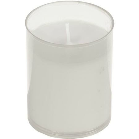 1x Transparent candle holder with candle and 3x refill
