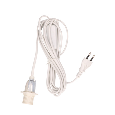 1x White cables with socket 400 cm