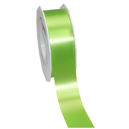 1x XL Hobby/decoration green pink plastic ribbons 4 cm/40 mm x 91 meters