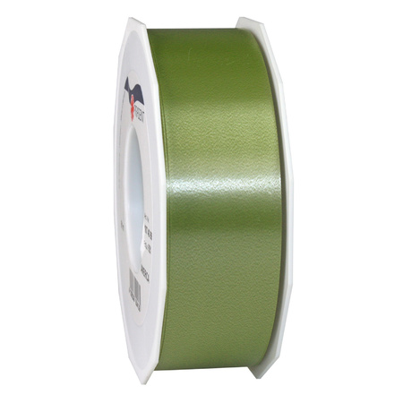 1x XL Hobby/decoration army green pink plastic ribbons 4 cm/40 mm x 91 meters