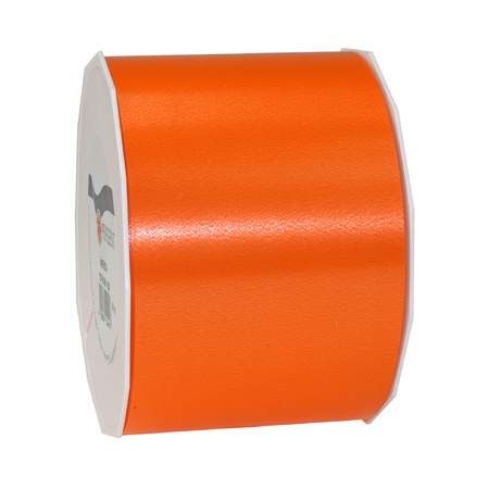 1x XL Hobby/decoration orange pink plastic ribbons 9 cm/90 mm x 91 meters