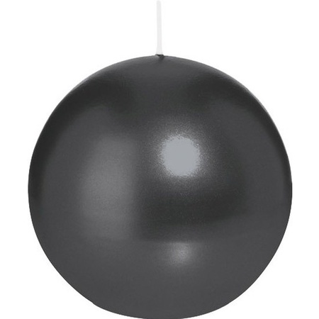 1x Black sphere/ball candle 7 cm 16 hours