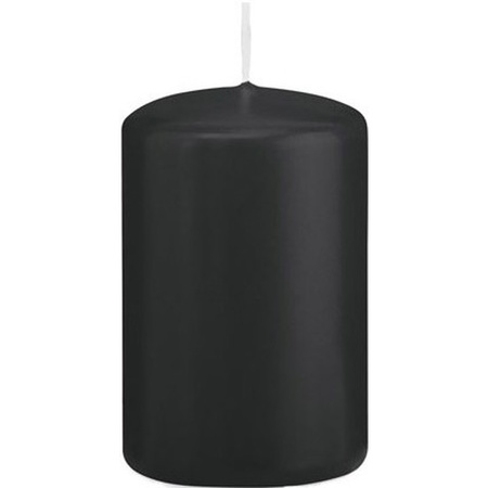 1x Black cylinder candle 5 x 8 cm 18 hours