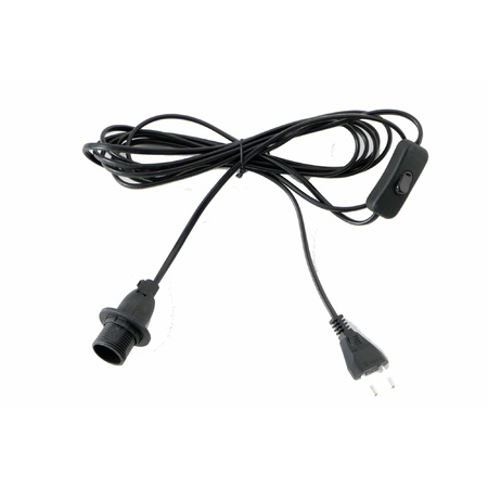 1x Black cables with socket 400 cm