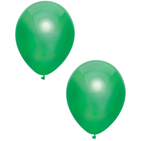 20x Dark green metallic balloons 30 cm