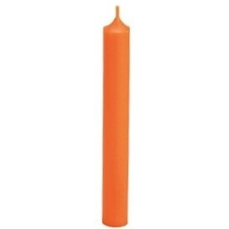 25x Dinner candle orange 18 cm