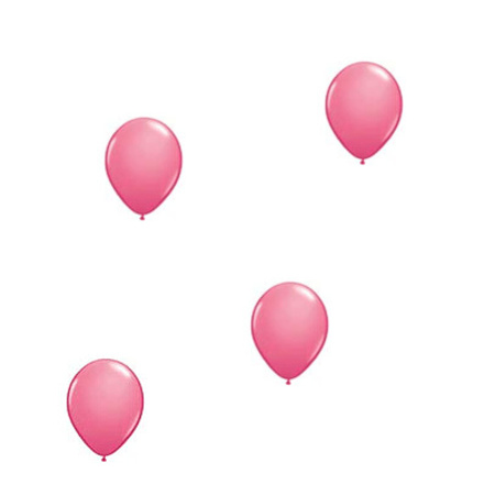 50x Helium balloons pink / light pink girl birth + tank 