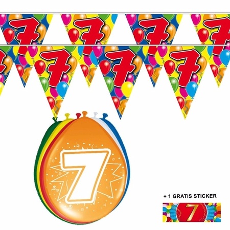 2x 7 year Flagline + balloons