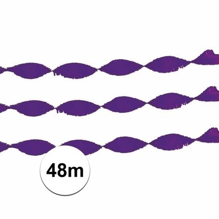 Purple paper garland 24 m