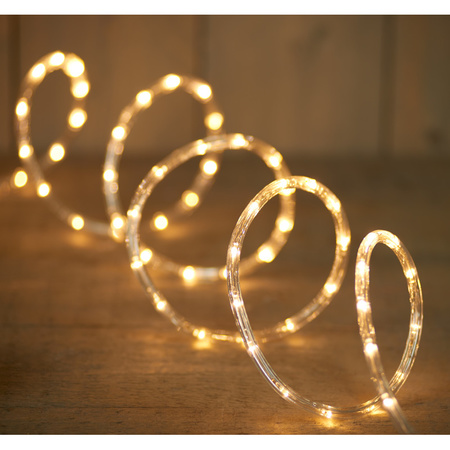2x Party rope lights warm white LED 9 m