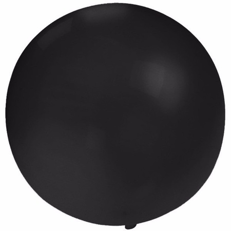 2x Ronde ballonnen zwart 60 cm voor helium of lucht