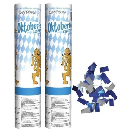 2x Oktoberfest confetti cannons 20 cm