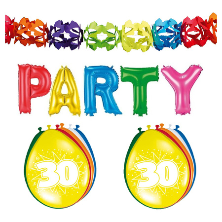 30 years birthday party decoration package guirlandes/balloons/party letters