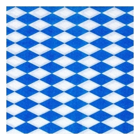 3x Blue and white checkered napkins