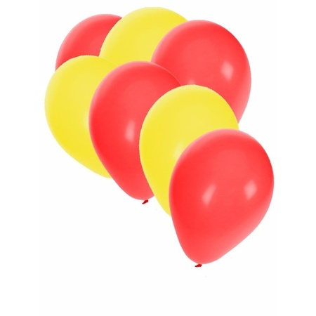 Rode en gele feestballonnen 30x