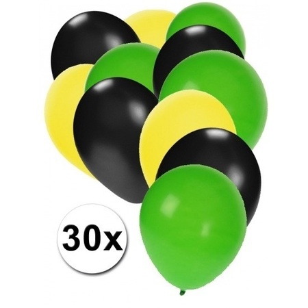 Ballon versiering zwart geel groen