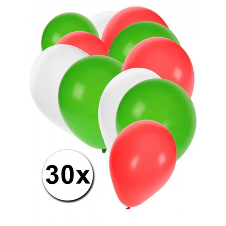 30x balloons in Bulgarian colors