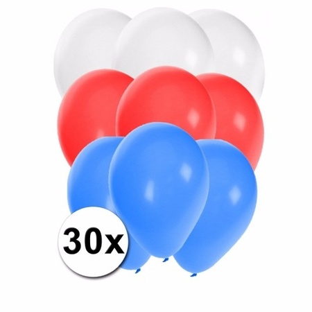 Ballonnen in de kleuren van Rusland 30x