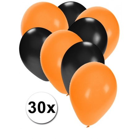 30x balloons orange and black