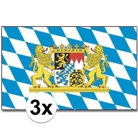 3x Landenvlaggen Bayern 90x150 cm