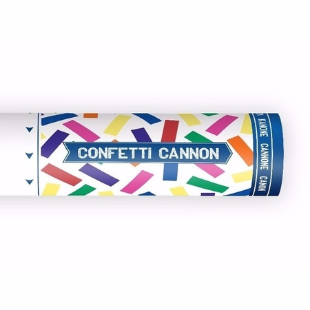 3x Confetti shooter multi color mix 20 cm