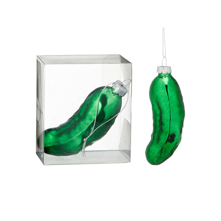 3x Hanging decoration green pickles 11 cm