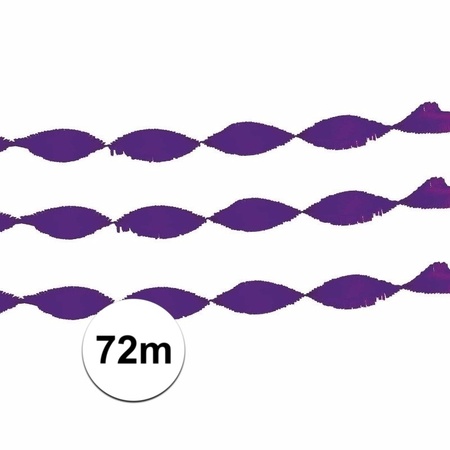 3x Purple paper garland 24 m