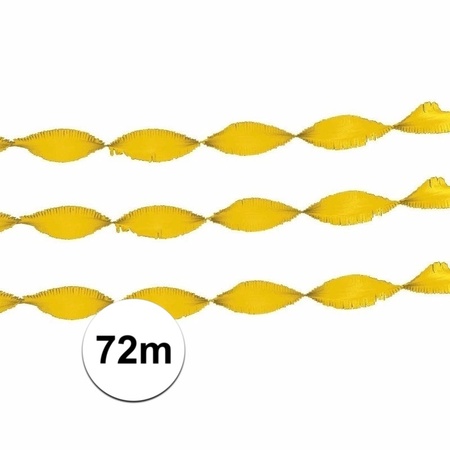 3x Gele slinger van crepe papier 24 m
