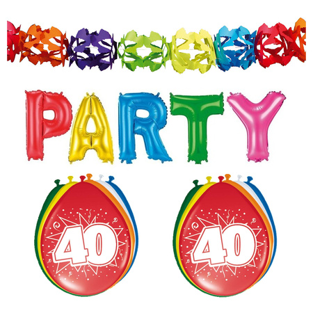 40 years birthday party decoration package guirlandes/balloons/party letters