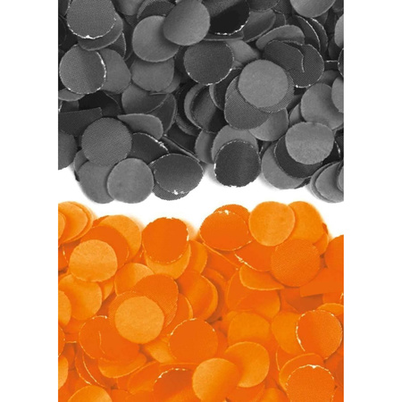 400 gram black and orange party paper confetti mix