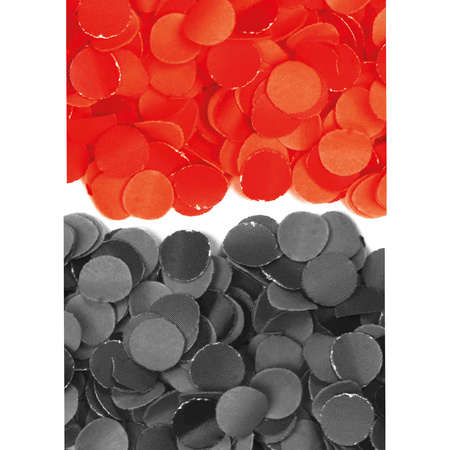 400 gram zwart en rode papier snippers confetti mix set feest versiering