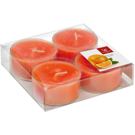 16x maxi size scented tealights oranges and apple 8 burging hours