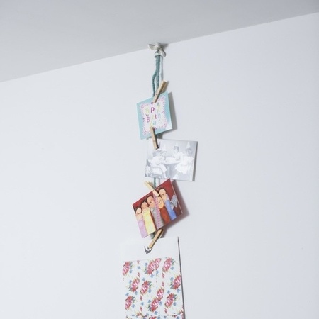 8x Slingers/decoratie ophangen slingerklemmen roze / blauw
