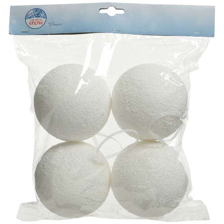 Package of 24x deco snow balls in different sizes