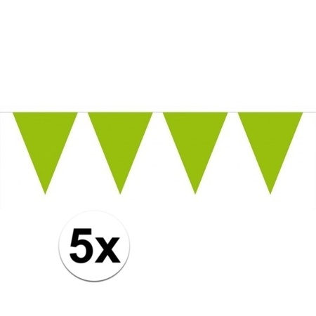 5x Limegreen bunting 10 meters