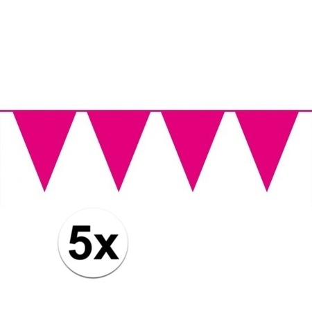 5x Pink bunting 10 meters