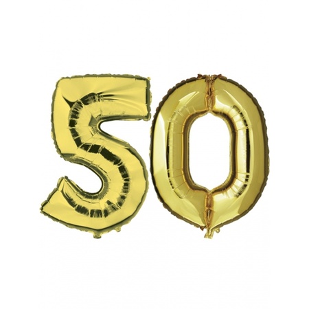 50 jaar huwelijksjublileum goud folie ballonnen
