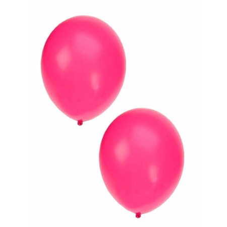 50x stuks Neon roze party ballonnen 27 cm