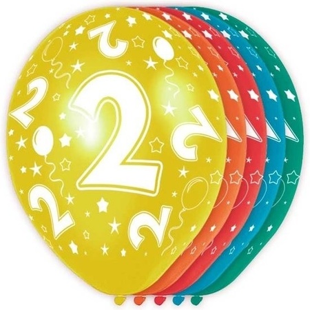 5x 2 Year balloons 30 cm