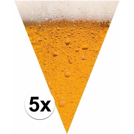5x Beer print bunting 6,4 meters