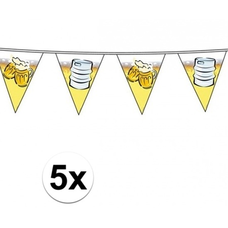 5x Beer flag line 10 meter