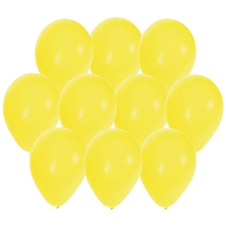 60x stuks Gele party ballonnen 27 cm
