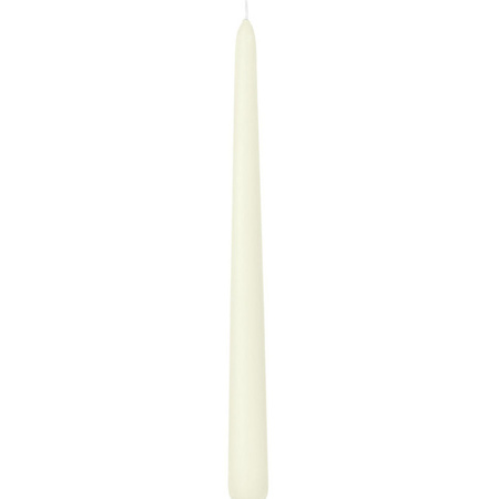 6x Ivory white dining candles 30 cm 13 hours